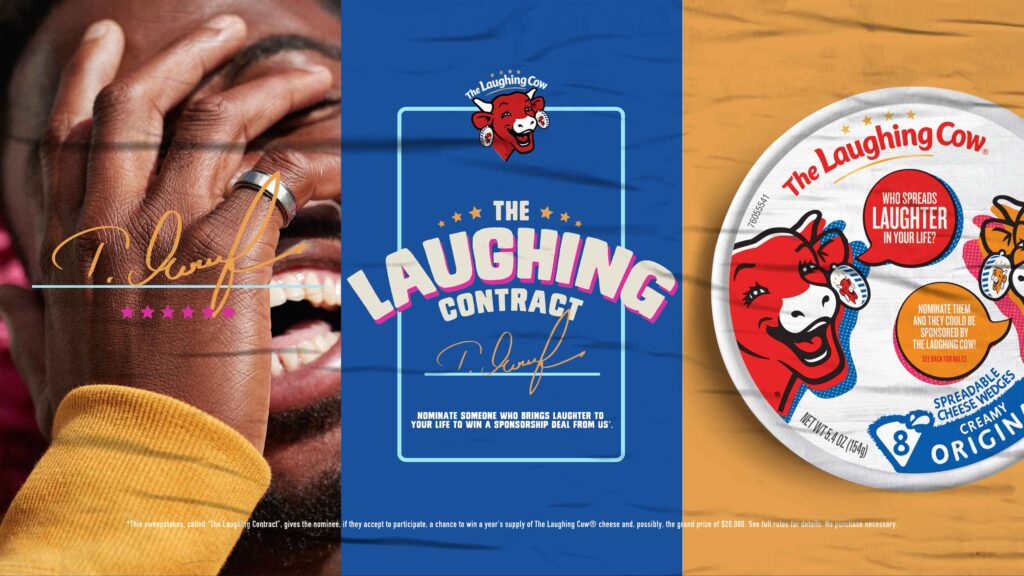 The Laughing Cow® is encouraging fans to nominate the funniest person in their life for ‘The Laughing Contract’ sweepstakes, with 1,000 winners receiving a year's worth of cheese and one grand prize winner also receiving $20,000 in cash.